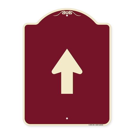 Signmission Straight Thru Straight Thru Symbol Heavy-Gauge Aluminum Architectural Sign, 24" x 18", BU-1824-22834 A-DES-BU-1824-22834